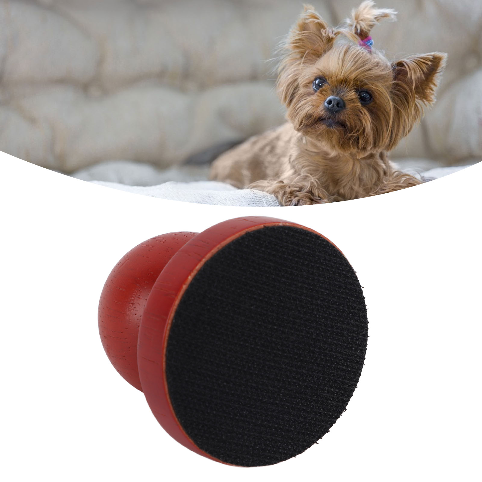 Dog Nail File Scratch Board, Wooden Round Dog Scratch Pad, 3 Replaceable Sandpapers for Stress Free, Nail Trimming