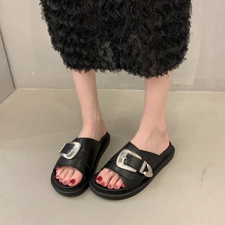 2025 new Women Slippers Summer Female Shoes Low Rubber Flip ps Slides Fashion Platform Lady Peep Toe 2023 Hawaiian Girl Beach B a018