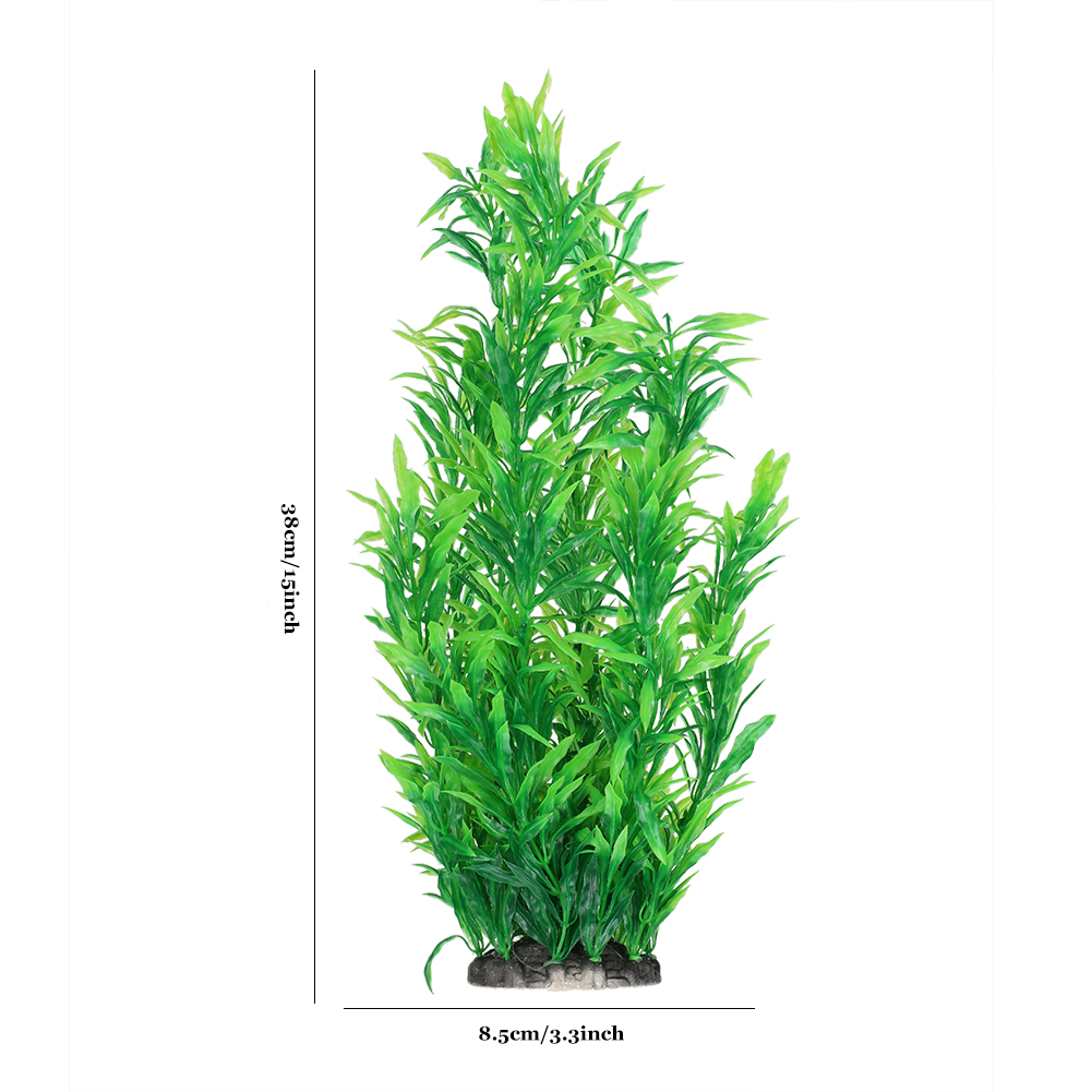 Aquarium Decoration Artificial Water Plants, Fish Tank Landscape, Green Ball Grass, 2Pcs