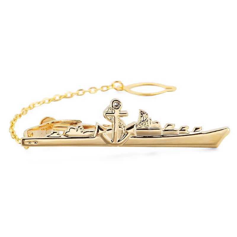 High quality mens and womens tie clips classic metal Ship anchor model clips shirt accessories jewelry giftsX240914