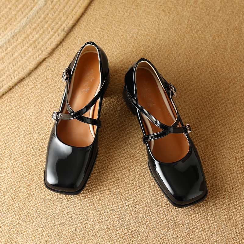High Elegant Pumps Woman Large Size 45 Fashion Cross Straps Square Toe Black Women Heels Office Party Wedding Shoes 477f 170a