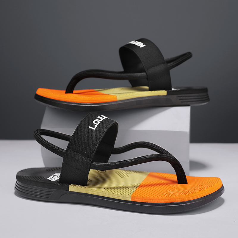 Men's Slippers Outdoor Sandals Beach Ankle Wrap Shoes New Design Men Comfortable Flip Flops Slides Casual Shoes Men Slippers