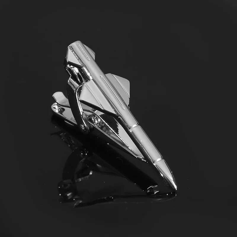 Mens Business Tie Clip High Quality Enamel Aircraft Modeling Chinese Fan Design Shirt AccessoriesX240914