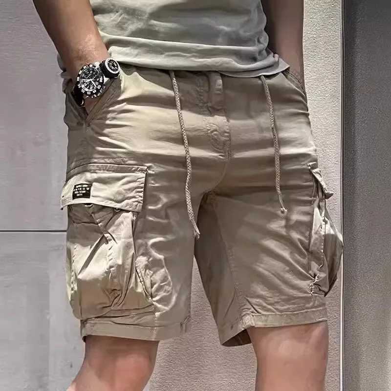 2024 Summer Mens Casual Shorts Korean Trendy Slim Fit Four-piece Stretchy Mid-length Trousers For Men Y240914