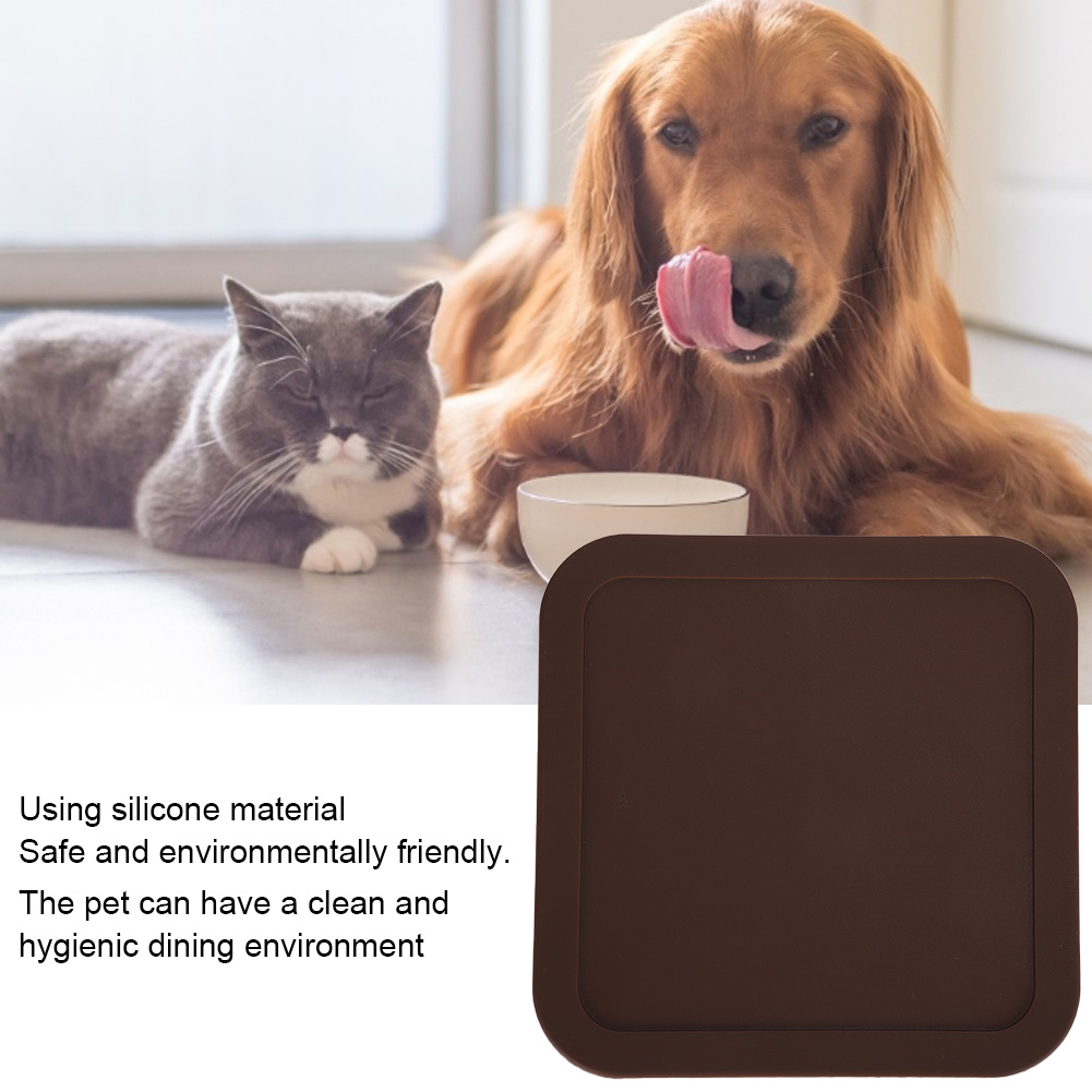 Pet Cat Dog Silicone Feeding Mat PetFood Table Mat Bowl Feeding Tray Placemat