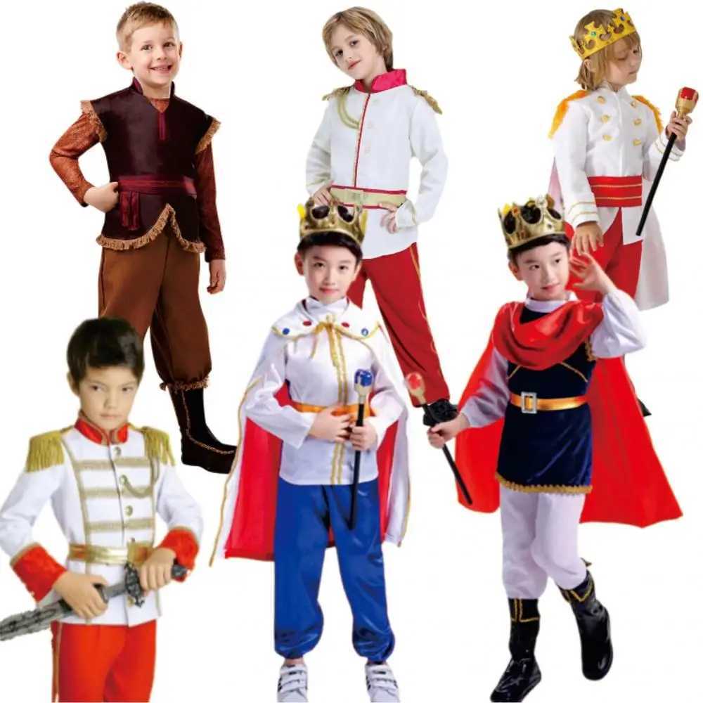 Prince Costume for Kids Boy Halloween 7-piece set of Prince Cosplay Costumes childrens gift King Clothing Carnival party costume W240914
