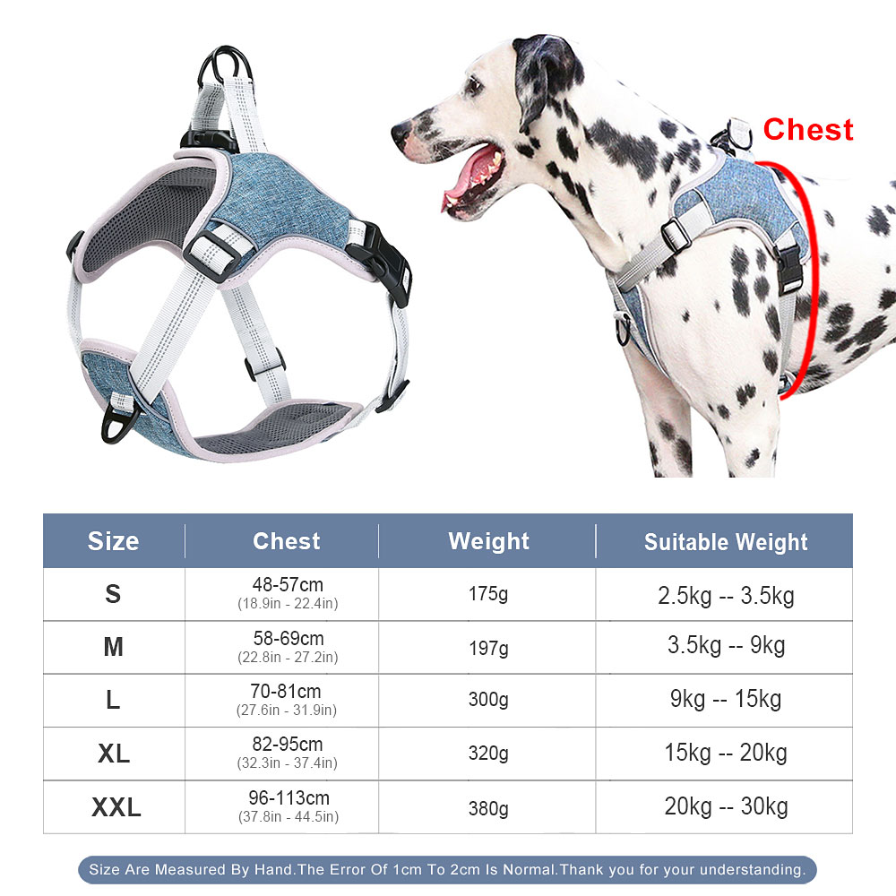 Adjustable Soft Reflective Vest Harness, Dog Harness for Large Dogs No Pull, Easy Control Handle Hooks, Easy To Put on &Take Off
