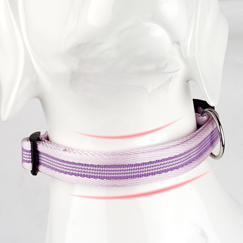 Nylon Pet Collar Adjustable Dog Collars with Metal Ring and Quick Buckle Pet Supplies for Large,medium & Small Dogs Accessories