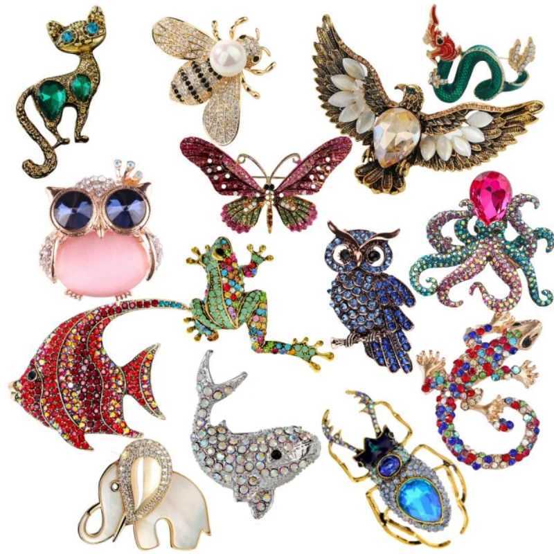 Vintage Personalized Animal Brooch - Luxury Designed Womens Brooch Mens Clothing Accessories Party Jewelry GiftsX240914