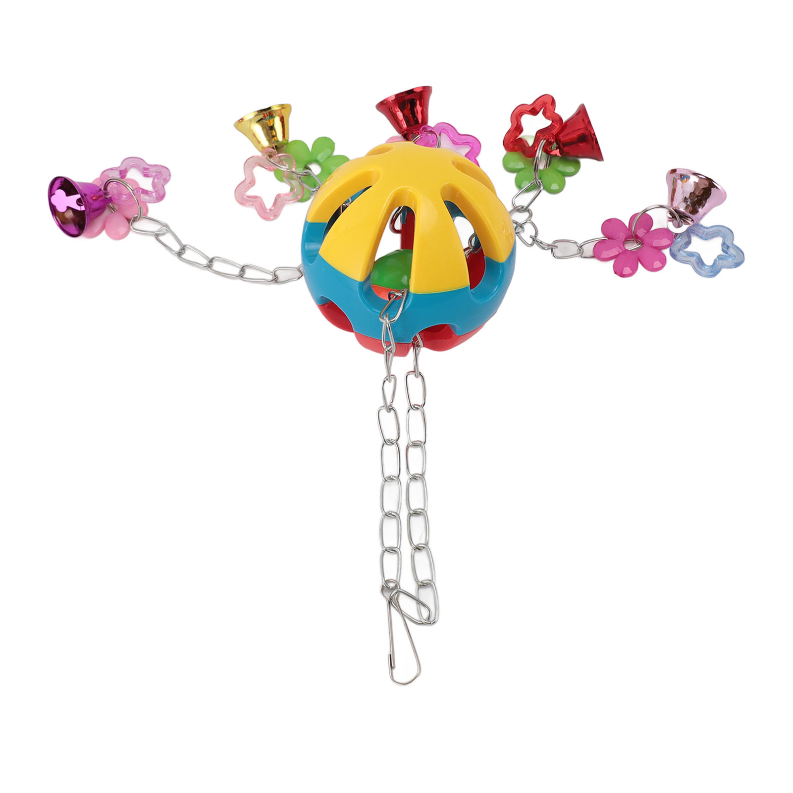 Bite Resistant Plastic Bird Hanging Bell Toys, Anxiety Reduction Cage Toys, Medium and Large Sized Birds