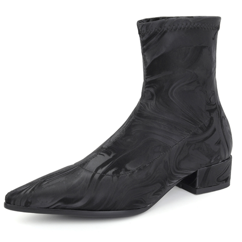 Ankle Elegant Boots for Women Autumn Winter 2024 Embroider Short Boot Low Heels Footwear Shoes Ladies Large Size Comfort 58af Comt