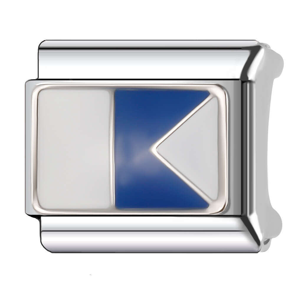 New Women's Gift flags with enamel Bead Italian Charms Links Bangle Beads Fit 9mm Stainless Steel Bracelet Making DIY For Women Fashion Jewelry