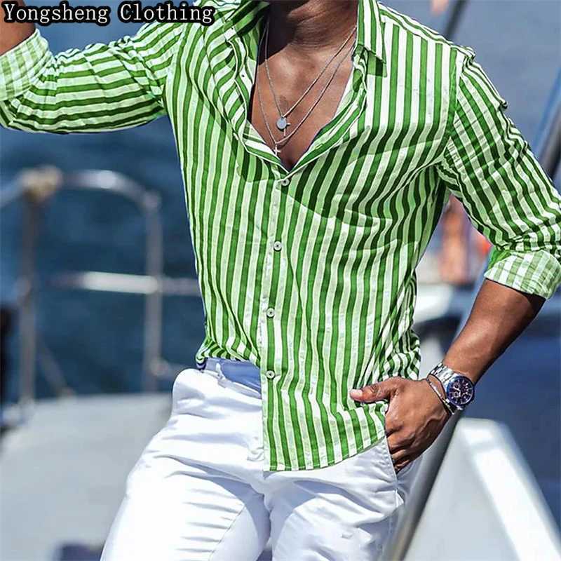 Mens Shirt Plaid Stripe Geometric Stand Collar Outdoor Street Print Long Sleeve Clothing Fashion Streetwear Designer Casual 6Xl Z2914 B1