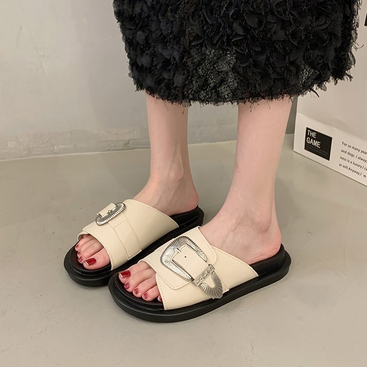 2025 new Women Slippers Summer Female Shoes Low Rubber Flip ps Slides Fashion Platform Lady Peep Toe 2023 Hawaiian Girl Beach B a018