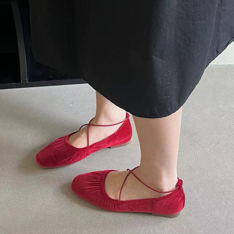 Fashion New Cross-tied Silk Women Flat With Footwear Casual Female Soft Designer Mary Janes Ladies Shallow Shoes 3f03