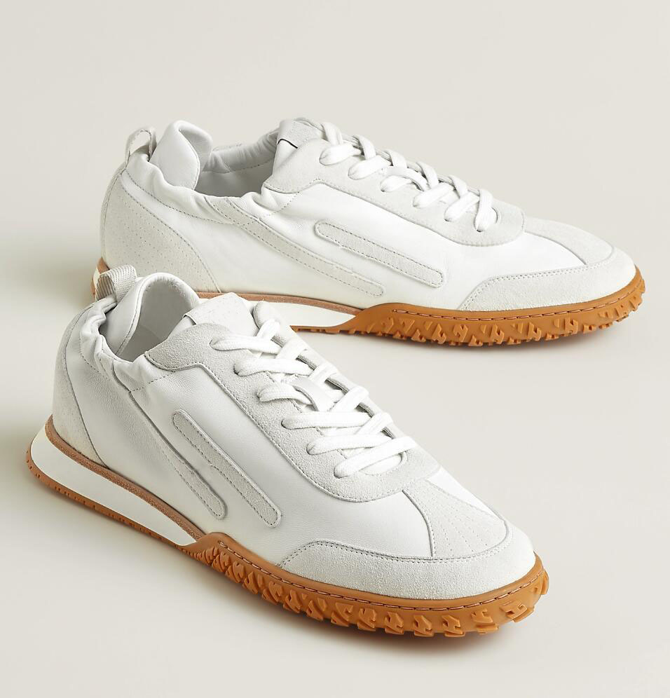 High Quality Men Jet Sneaker Shoes Nappa Leather & Suede Goatskin Rubber Sole Runner Sport Discount Comfort Casual Walking EU38-46