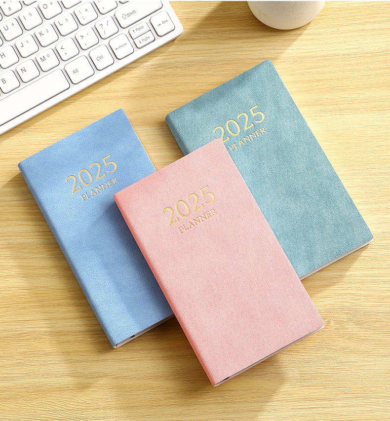 2025 Portable and beautiful plan book, multi-color fashion calendar book