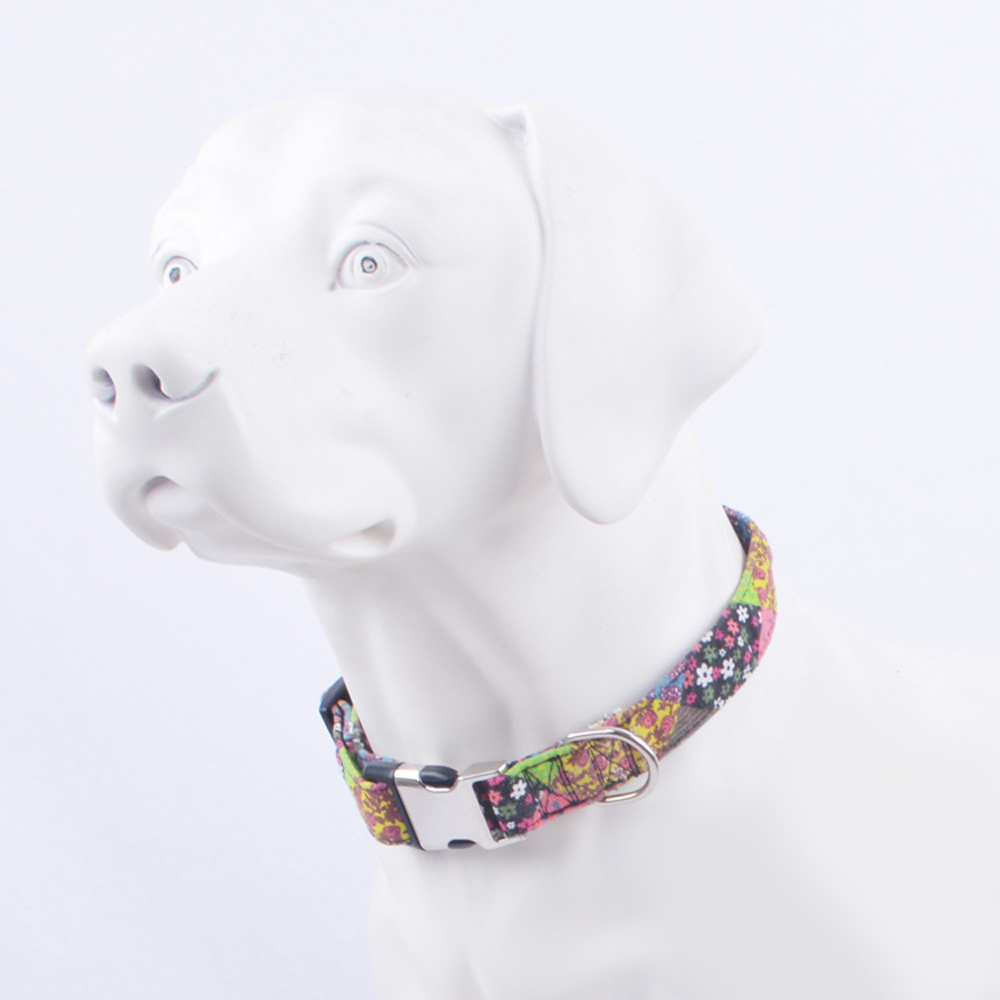 Custom Personalized Engraved Metal Buckle Dog Collar Adjustable Pet ID Nameplate Dog Collar Ethnic Style Dogs Pets Accessories