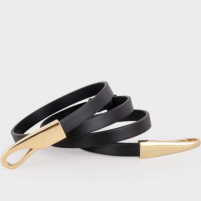 Designed Cowskin Belt for Women Elegant and Simple BeltX240914