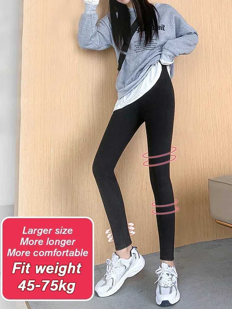 Winter Tights Women Leggings with Fleece Black Cotton Thick Velvet Thermal Warm Leggings Slim Stretch Skinny Leggings Women 500gX240914