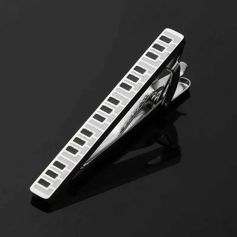 Creative notes clip mens senior titanium steel personalized piano musical instrument fashion stainless steel tie clipX240914