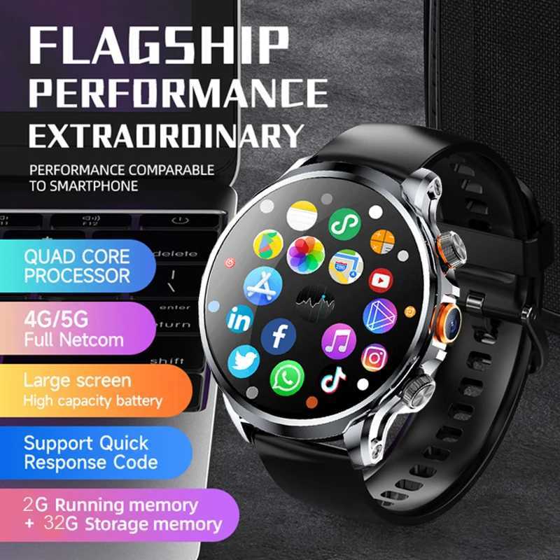 Smart Watches New H18 smartwatch 4G Android 1.85-inch IPS 360 * 360 screen with 200W GPS camera WIFI 32GB ROM smartwatch equipped with 1100Mah battery Z251016