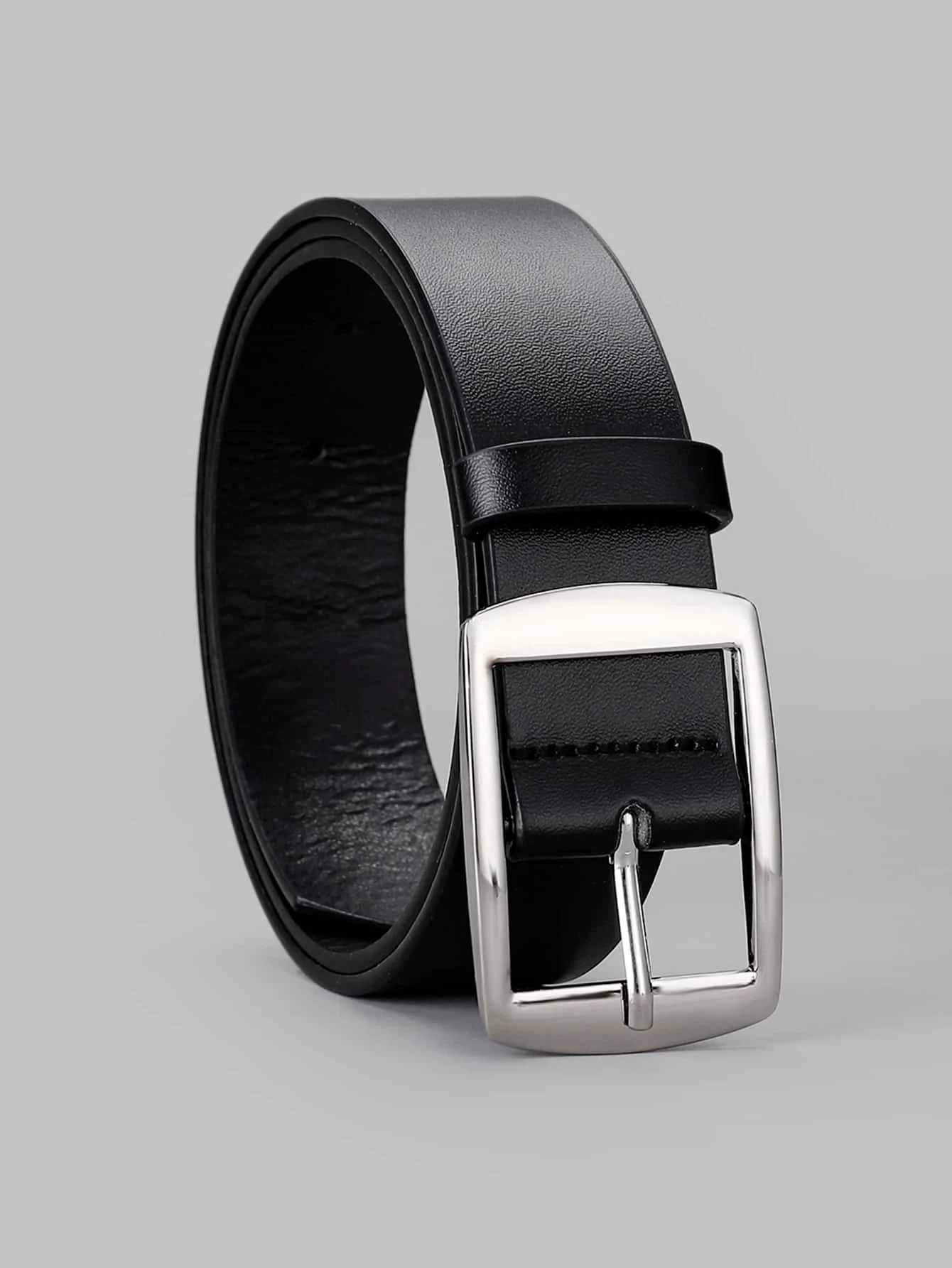 Mens Work Business Dress Casual Versatile Fashionable Pu Leather Belt with Single Prong Buckle Fashion Classic DesignsX240914