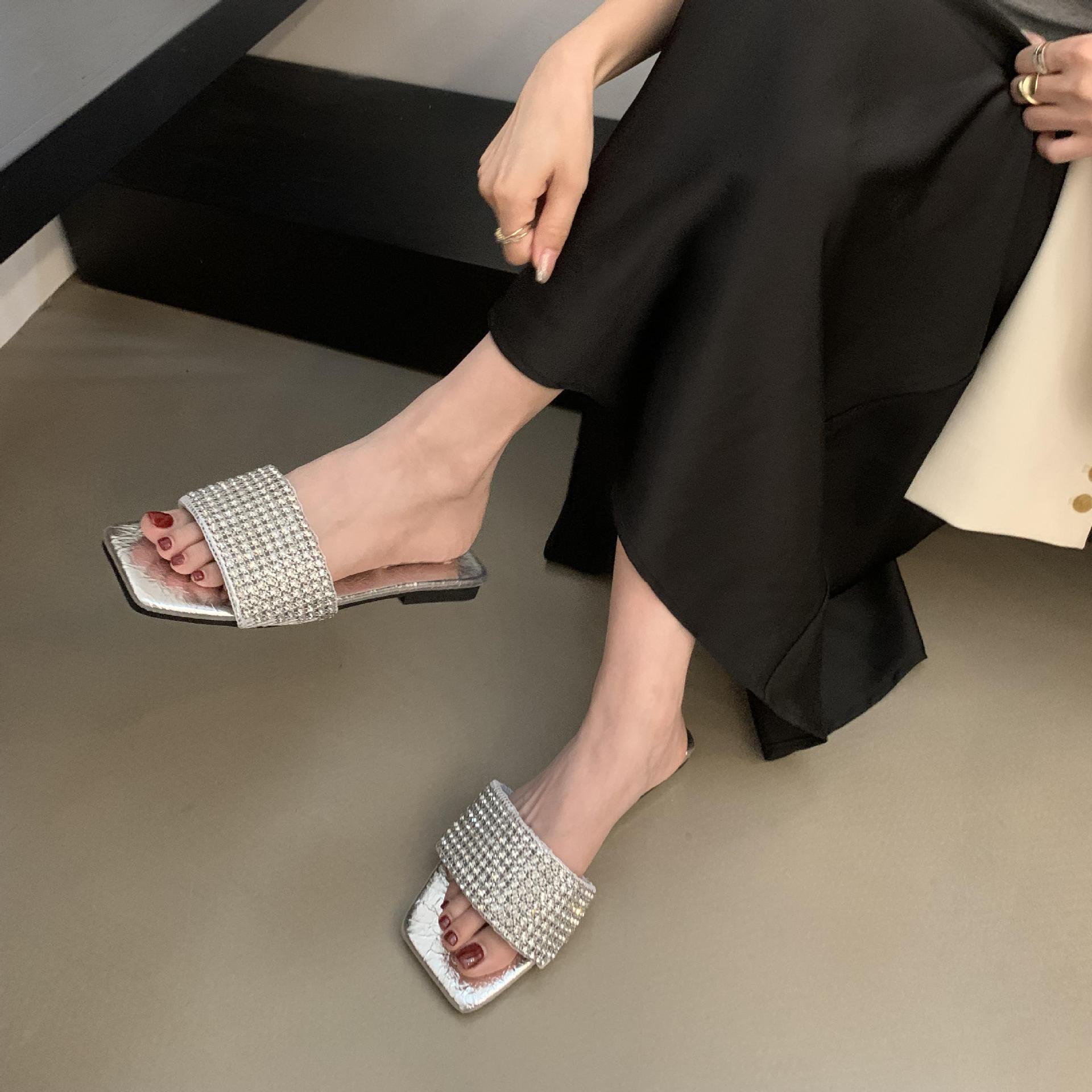 Shoes Fabric Low Rome PU Rubber Hoof Heels 5a02