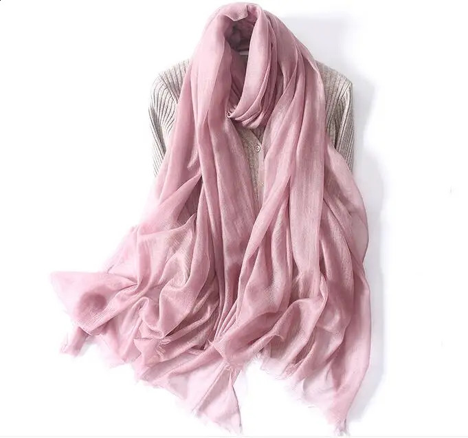Naizaiga 100 ring Cashmere ladies solid summer thin shawl women scarf big size pashmina JYFZ1 240909