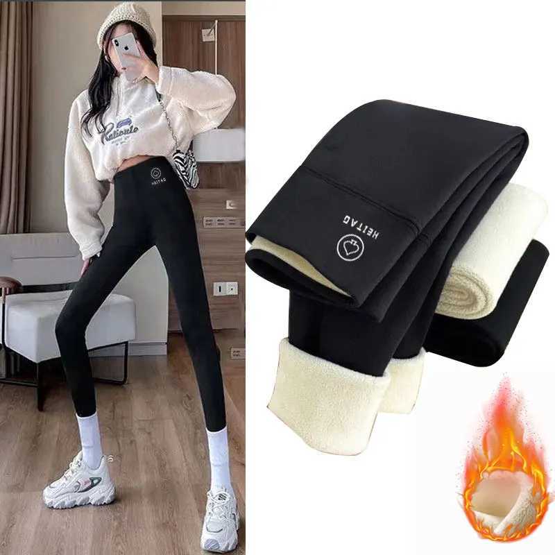 Sexy Women Thermal Leggings Winter Warm Elastic Shark Pantyhose Female Fleece Thermal High Waist Slim Thicken Tight PantsX240914