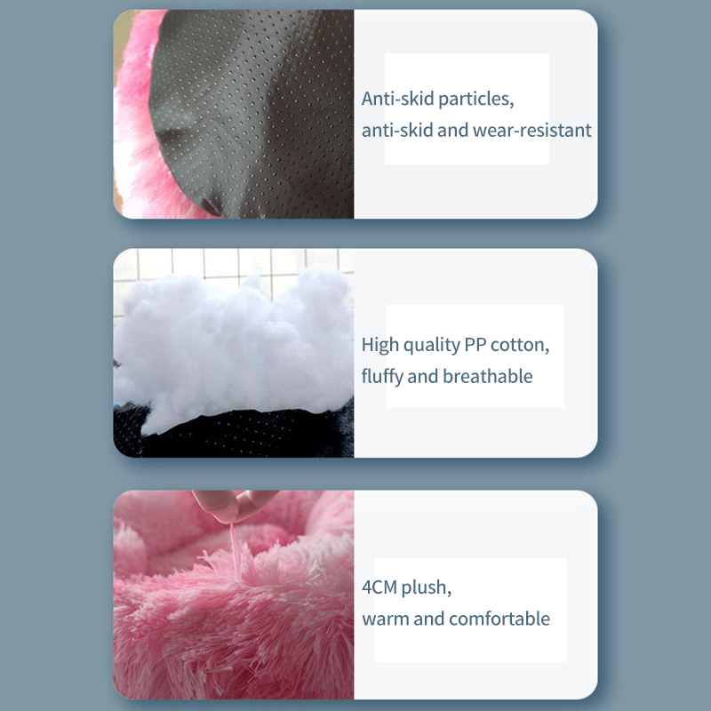 Long Plush Dog Mat Beds Round Shape Soft Washable Kennel for Small Medium Large Dogs Dog Accessories Cuna Para Mascotas