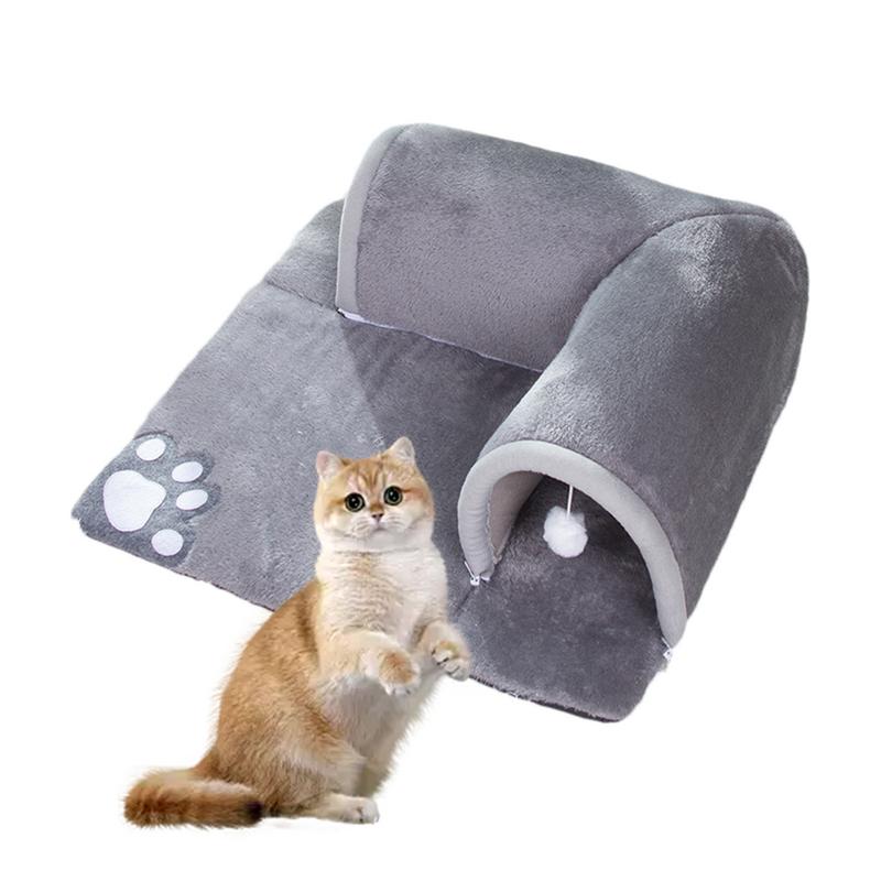 Portable Cat Tunnel Bed Cat Bed Can Play Tunnel Dog House Kitten Dogs Basket Bed Cute Mat Household Pet Supplies Accessories