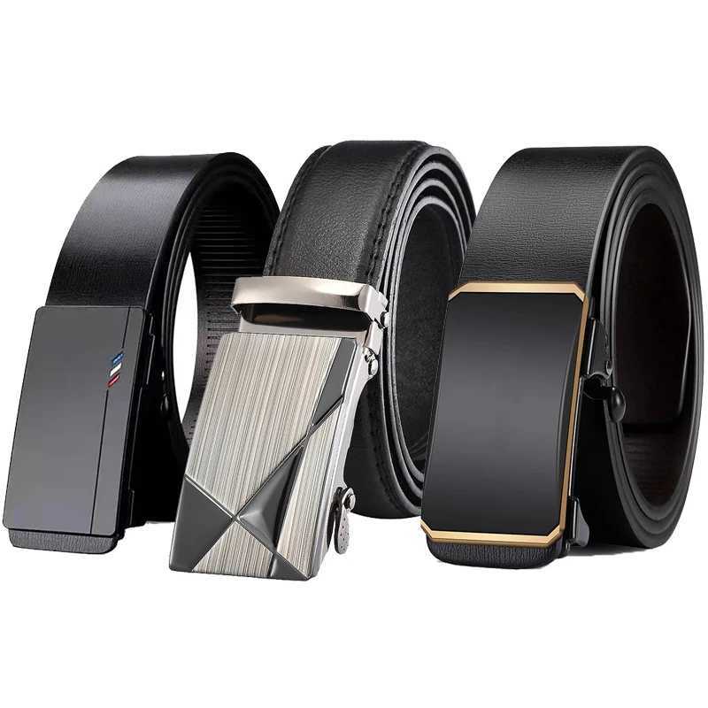Men Belts Automatic Buckle Belt PU Leather High Quality For Men Leather Strap Casual For JeansX240914