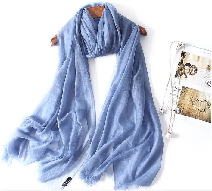 Naizaiga 100 ring Cashmere ladies solid summer thin shawl women scarf big size pashmina JYFZ1 240909