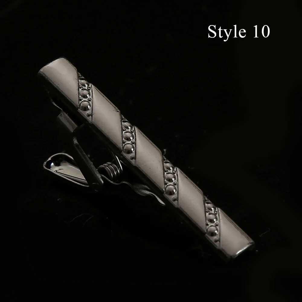 New Metal Silver Color Tie Clip For Men Wedding Necktie Tie Clasp Clip Gentleman Ties For Mens Accessories Bar Crystal Tie PinX240914