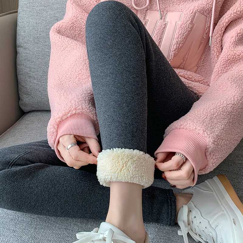Winter Warm Velvet Hip Liftting Leggings Push Up Elastic High Waist Thermal Legging for Women Slim Tights Womens TrousersX240914