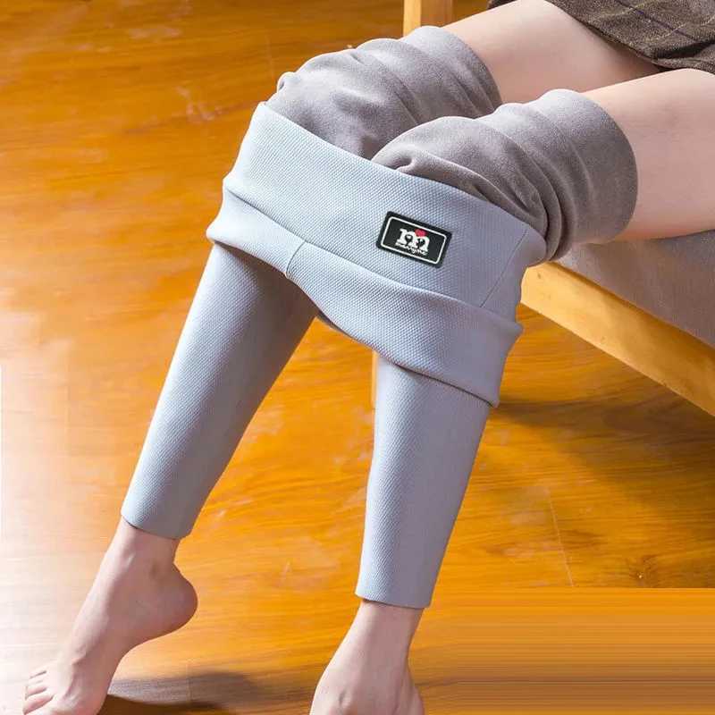 Super Elastic Autumn Winter Leggings New Solid High Waist Trousers Women Large Size Warm Skinny Leggings Vintage Stretch LeggingX240914