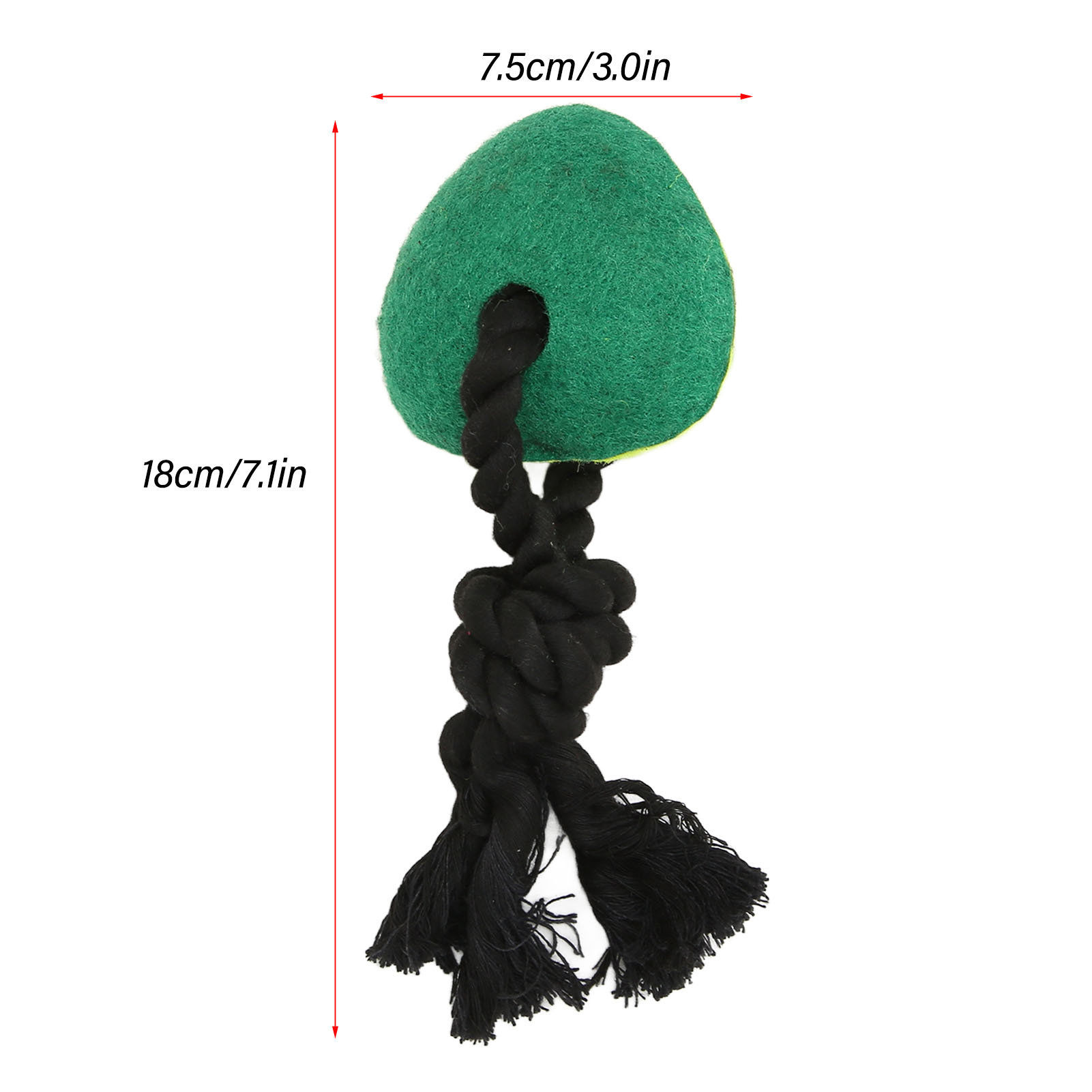 Dog Rope Chew Toys Heart Shaped Felt Interactive Fun Teeth Cleaning Squeaky Pet Teething Chew Toy