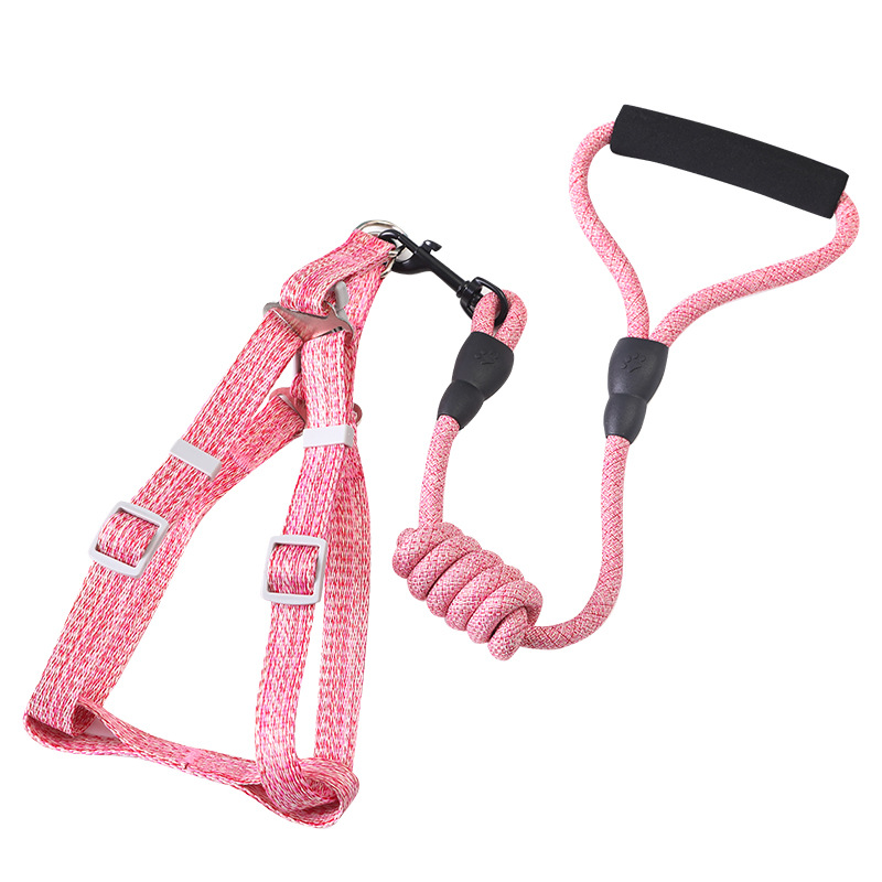 Dog Harness and Leash Set,Pet Supplies Foam Handle Adjustable Pet Harness Leashes for Small, Medium & Large Dogs Outdoor Travel