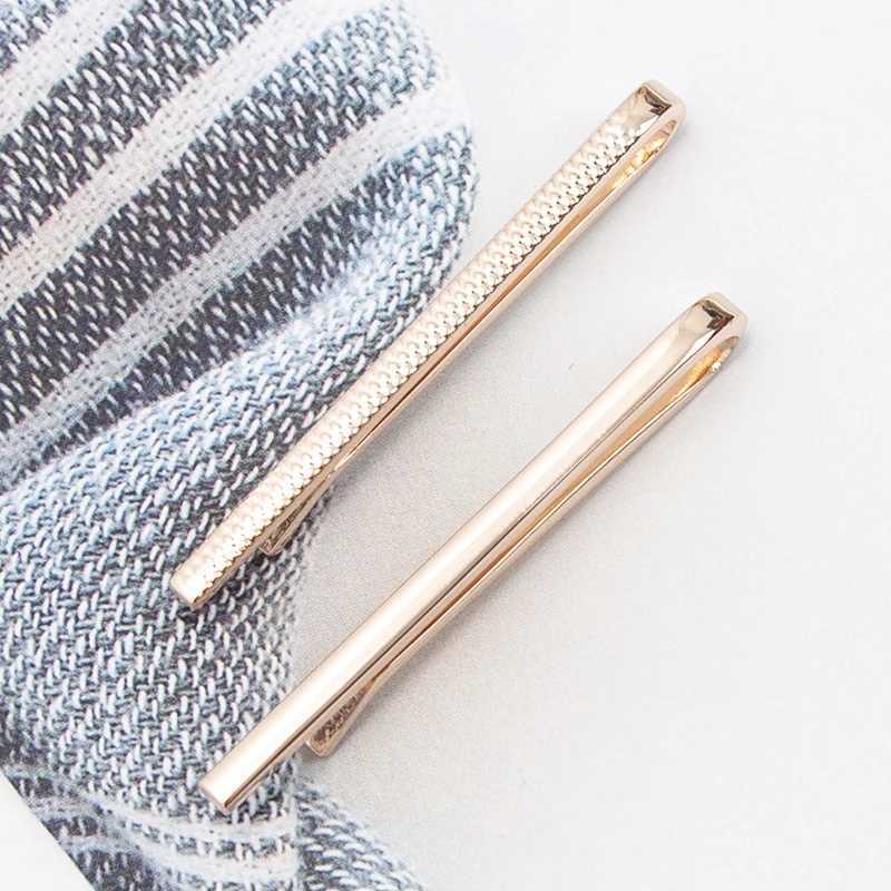 Tie Clips for Men Fashion Luxury Metal Gold Colour Tone Simple Bar Clasp Necktie Accessories Clasp Tie Pin for Mens Collar ClipX240914