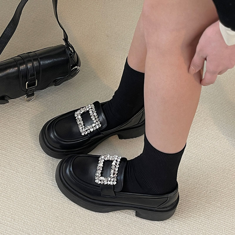 Footwear Black Bg Designer Women Loafers With Low Heel Female Slip On Fashion Rhies Ladies Shallow Shoes 409e