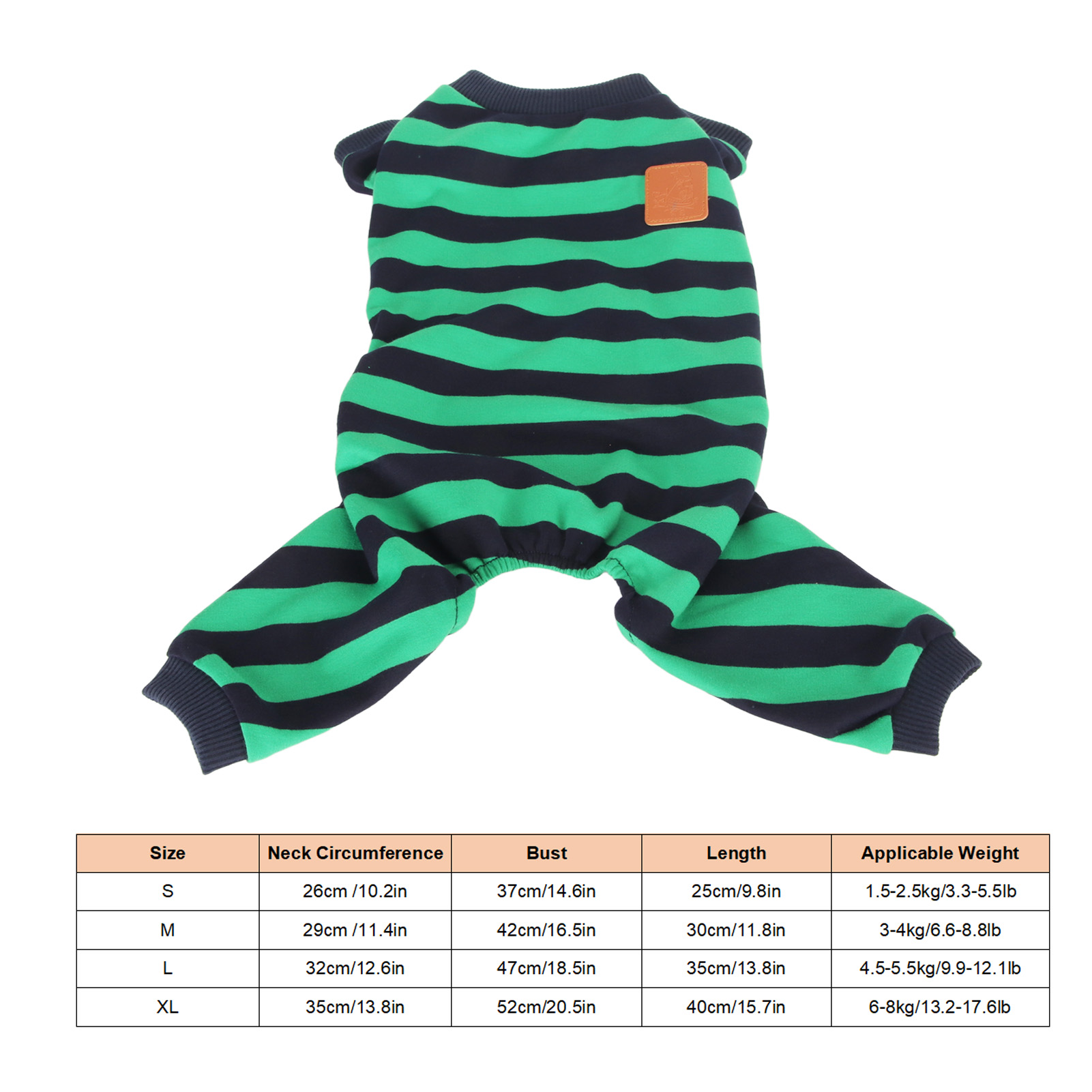Striped Dog Pajamas Stylish Cute Stretchy Breathable 4 Legged Pet Pajamas For Home Daily Wear