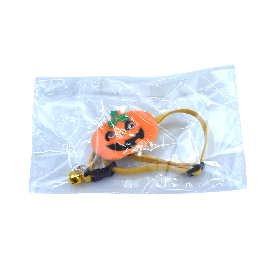 Pet Halloween Pumpkin Party Adjustable Dog Collars with Detachable Decoration Breakaway Halloween Collar for Puppy Cats Supplies