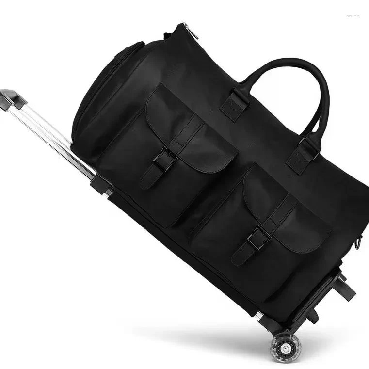 Duffel Bags Foldable Suit Bag Garment Travel With Wheels Waterproof Large Capacity Multifunctional Business Trolley Box Luxury Weekend