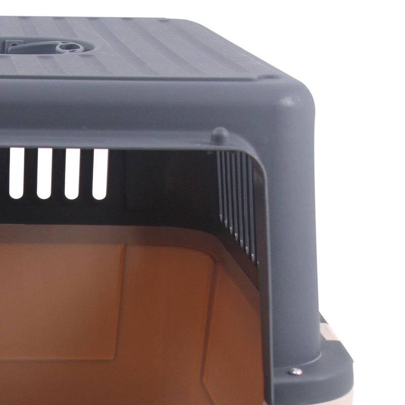 Wholesale Transport Dog Cats Carrier Portable Travel Pet Kennel Airline Travel Pet Cage Approved Hot Sale New Box Grey Solid