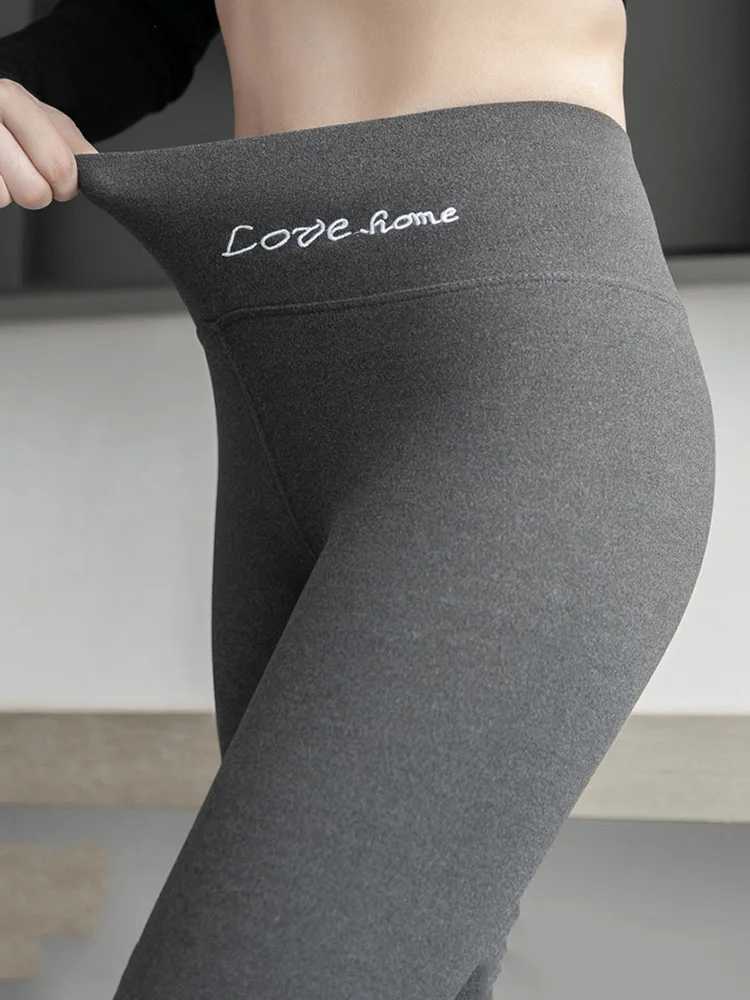 New Winter Women Leggings Thick Velvet Thermal Pants Fleece Sexy Slimming High Waist Solid Warm Elastic Yoga Drop ShippingX240914
