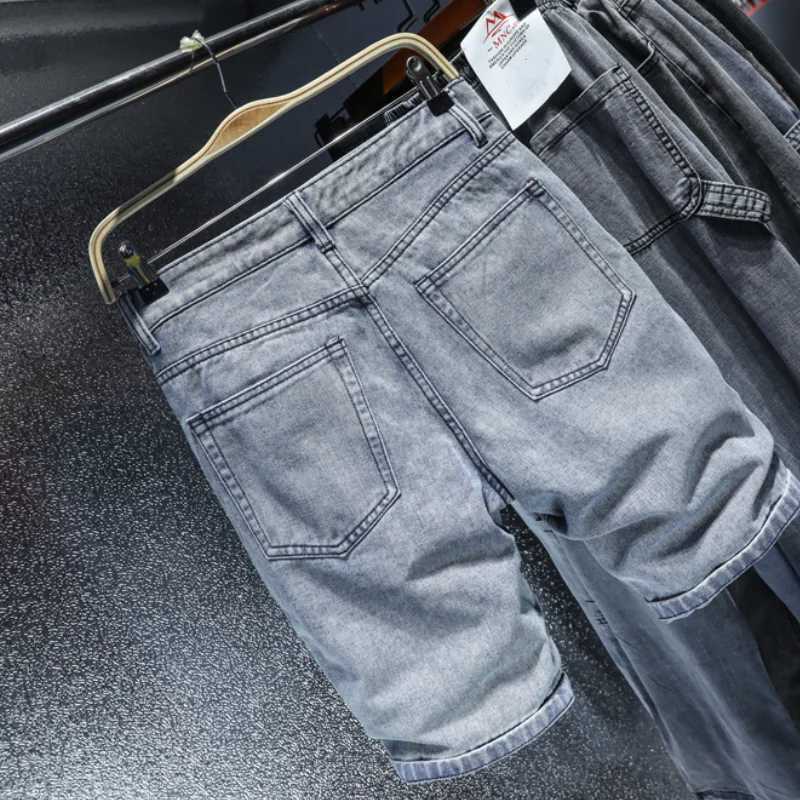 Men denim shorts casual and versatile denim capris denim shorts trendy and handsome nostalgic beach pants summer styleX240914