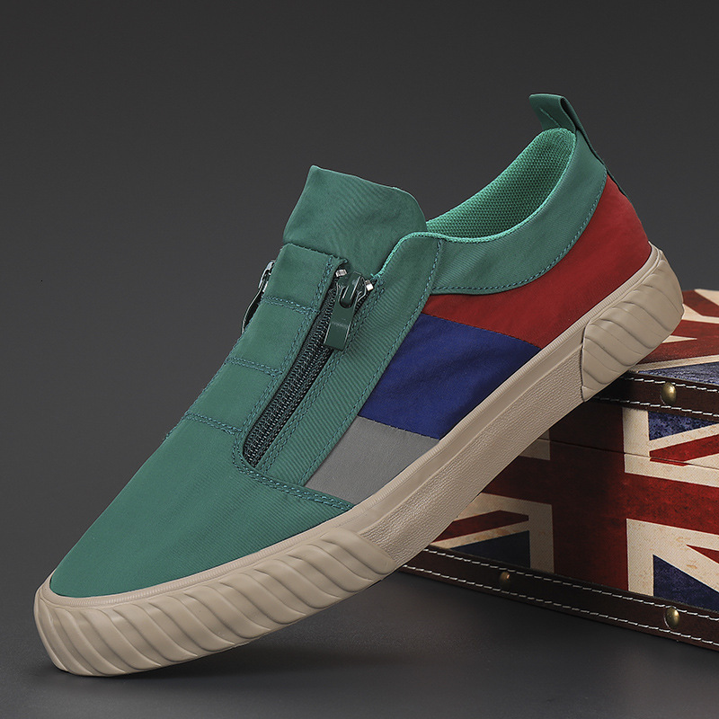 2024 Autumn Board New Breathable Men's Trendy Canvas Sports and Leisure Color Blocked Casual Shoes for Men