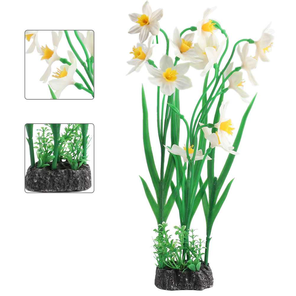Artificial Coral Plant for Aquarium, Vivid Flower Ornament, Underwater Fish Tank, Garden Land