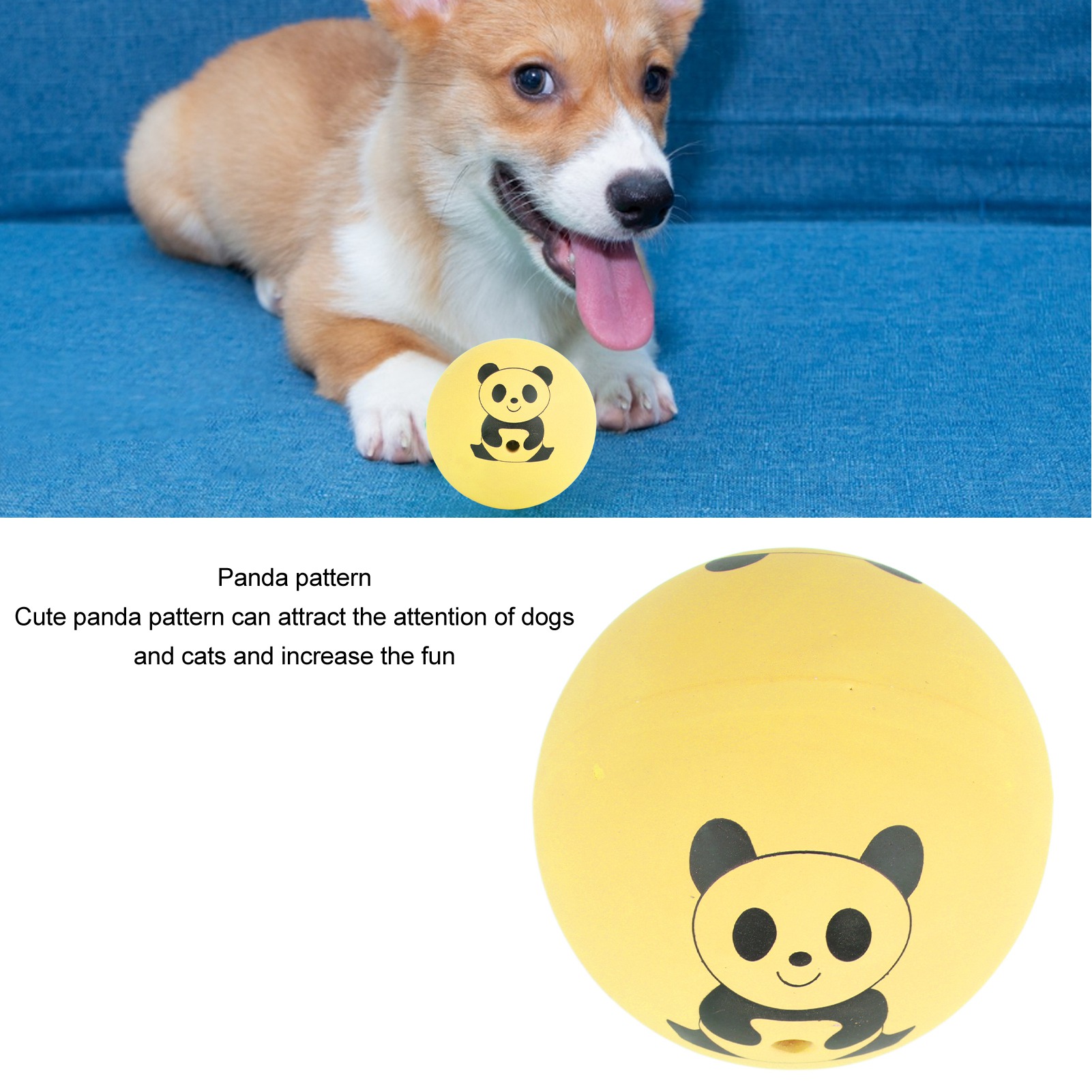 Squeaky Dog Toy Balls Latex Bite Resistant Interactive Smooth Pet Toys For Cat Dog 2.0in